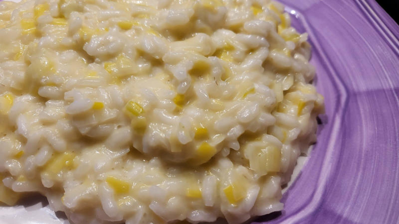 Risotto ai porri e fontina