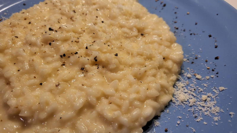 Risotto cacio e pepe