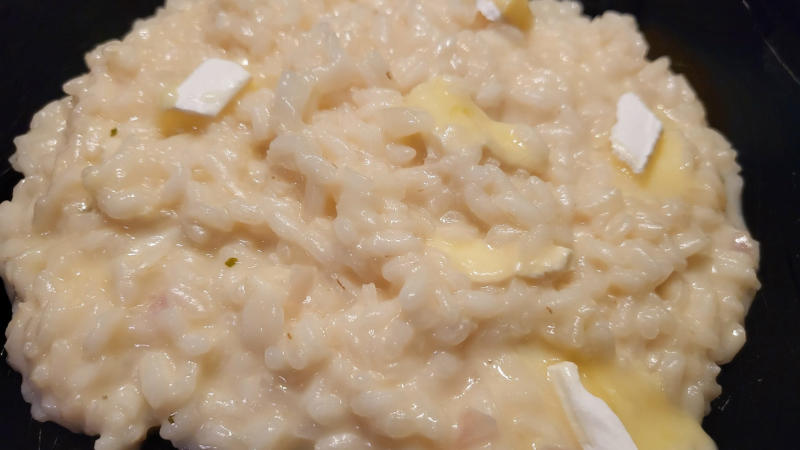 Risotto con brie e spumante