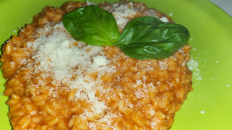 Risotto al pomodoro e basilico