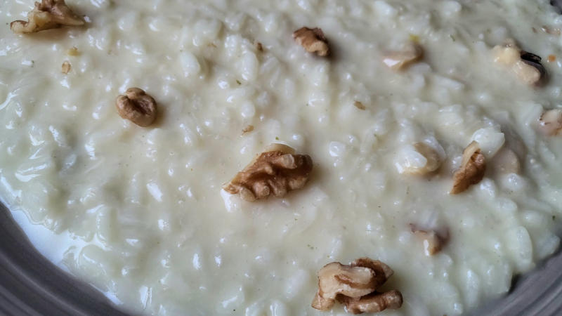 Risotto al taleggio e noci