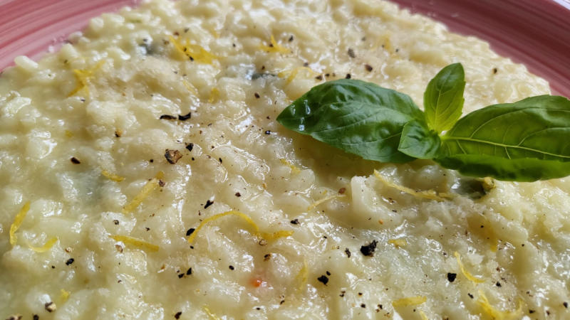 Risotto al Limoncello e basilico