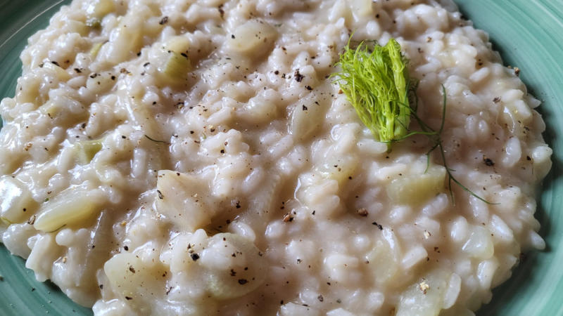 Risotto con i finocchi al Brandy