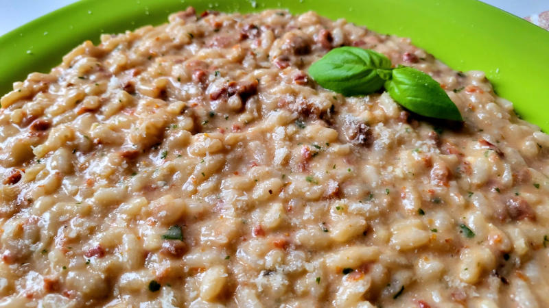 Risotto al pesto rosso